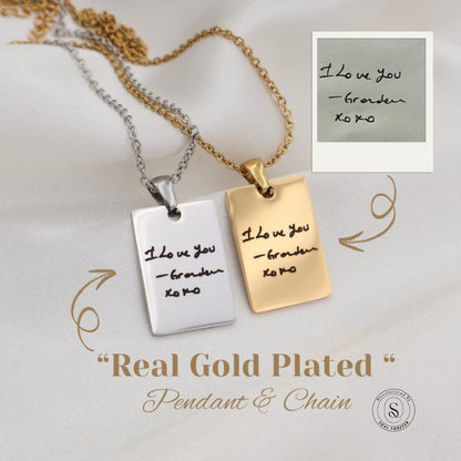 Personalized Handwritten Note Necklace