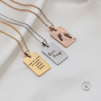 Personalized Handwritten Note Necklace
