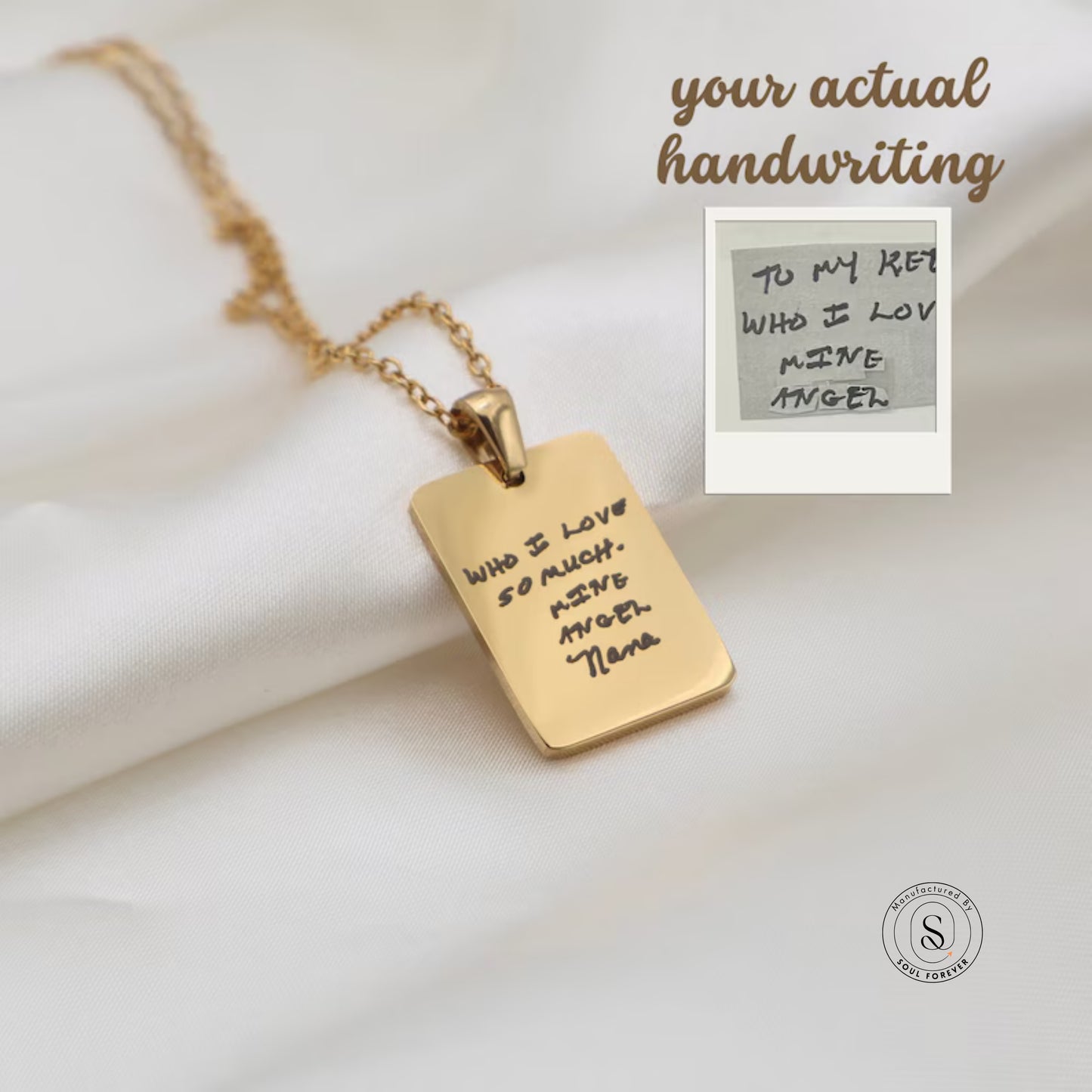 Personalized Handwritten Note Necklace