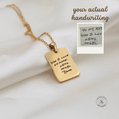 Personalized Handwritten Note Necklace