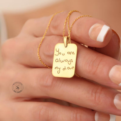 Personalized Handwritten Note Necklace