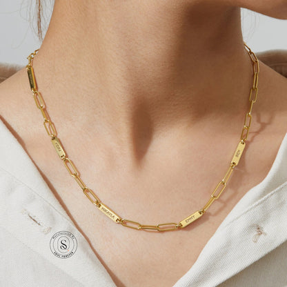 Multi name necklace