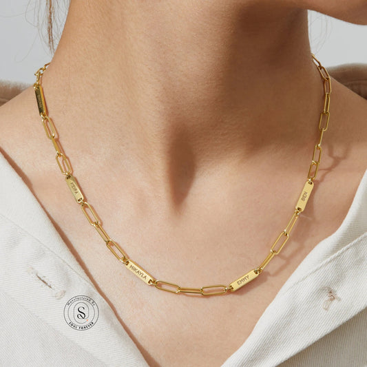 Multi name necklace